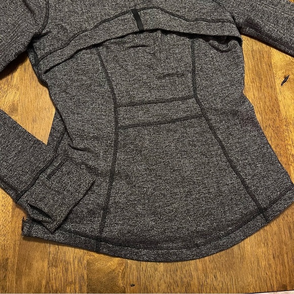 Lululemon Define Jacket Coco Pique Black White Size 8 Grey Luon - Picture 12 of 15